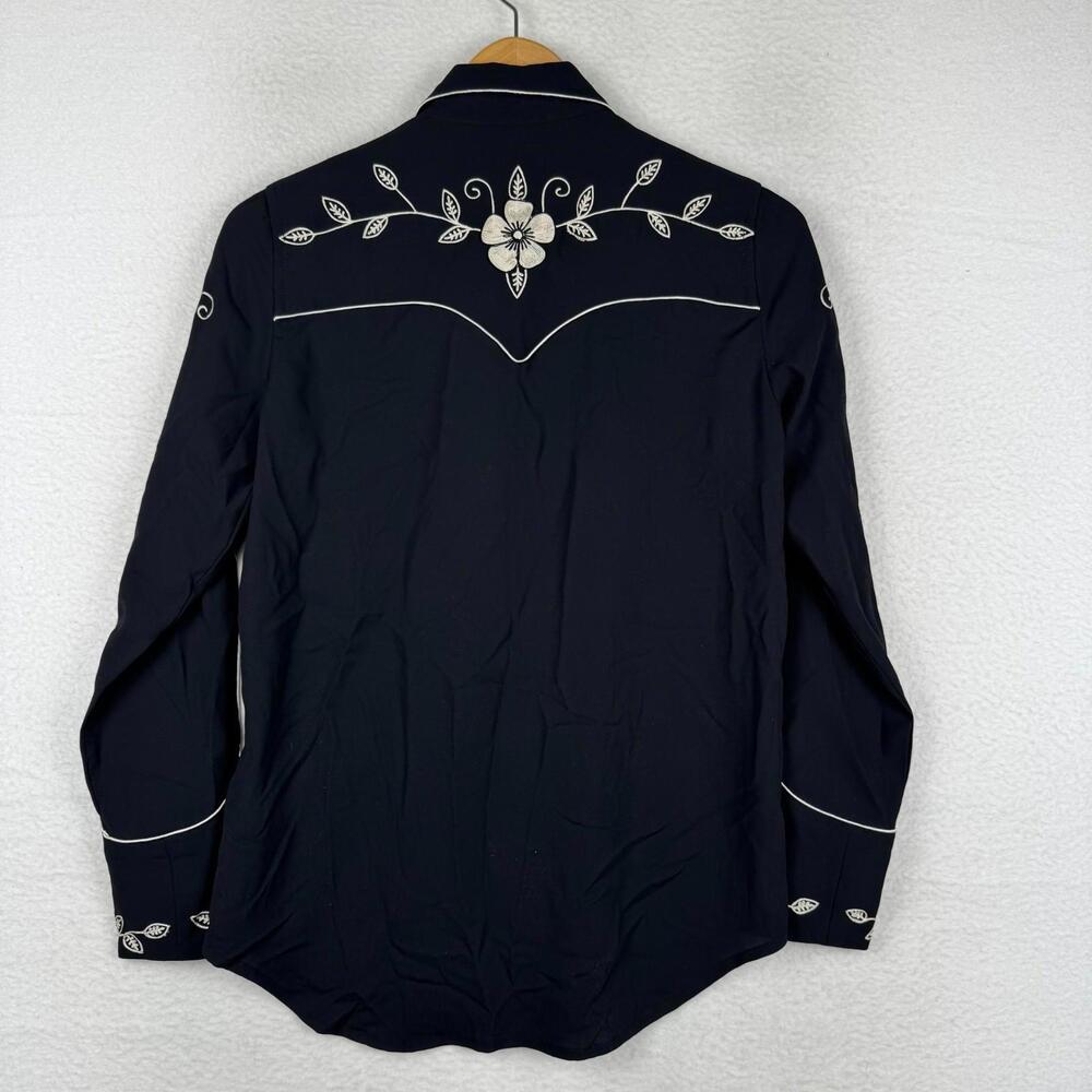 Polo Ralph Lauren Women's 2 Relaxed Fit Pearl Snap Western Embroidered Shirt - Picture 8 of 11